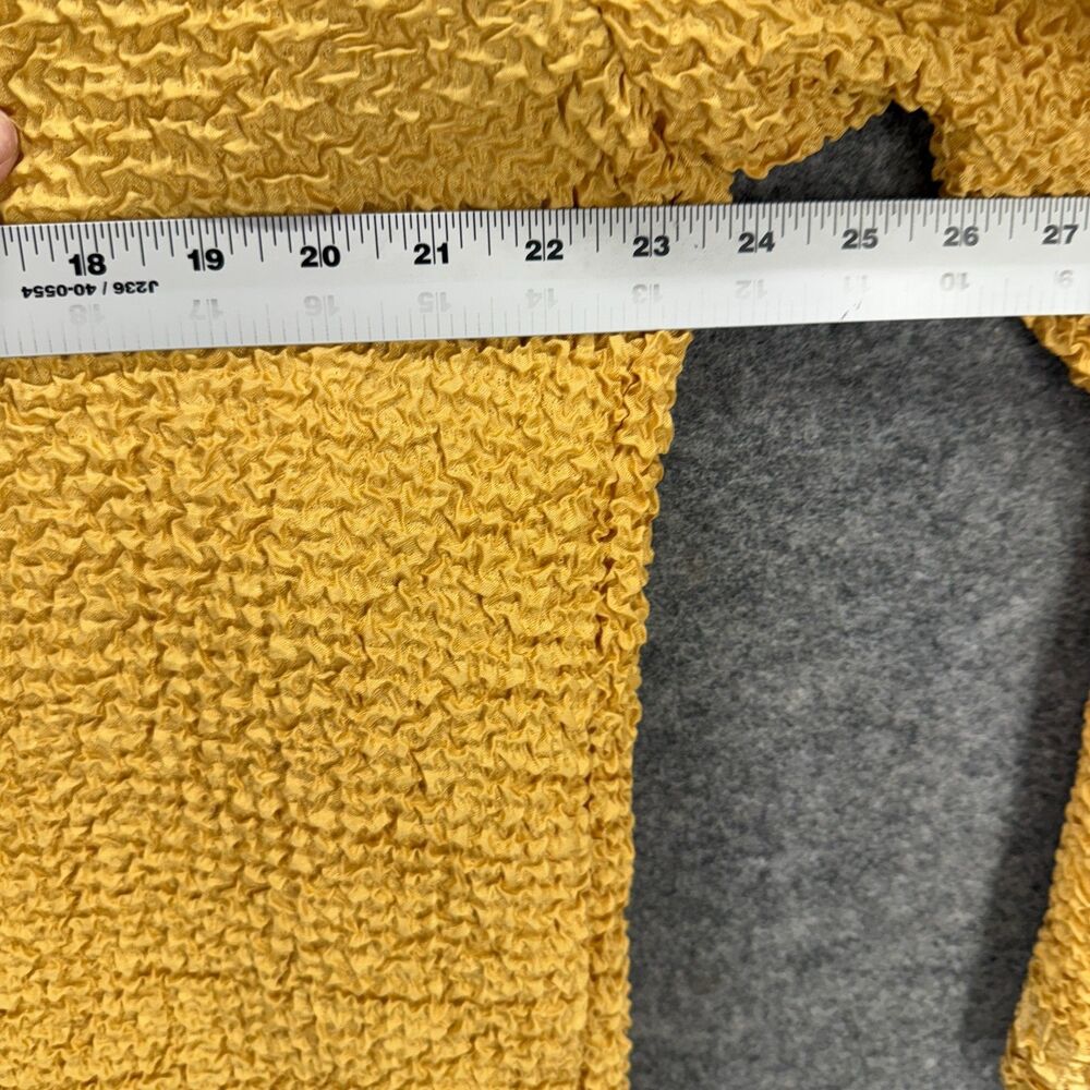 Carole Little 2 Piece Top And Jacket Women XL Yellow Gaphered Collared Casual - Picture 4 of 6